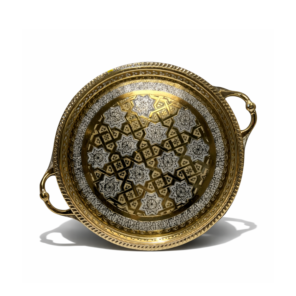Plateau Marocain Décoratif – Finition Dorée