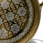 Plateau Marocain Décoratif – Finition Dorée