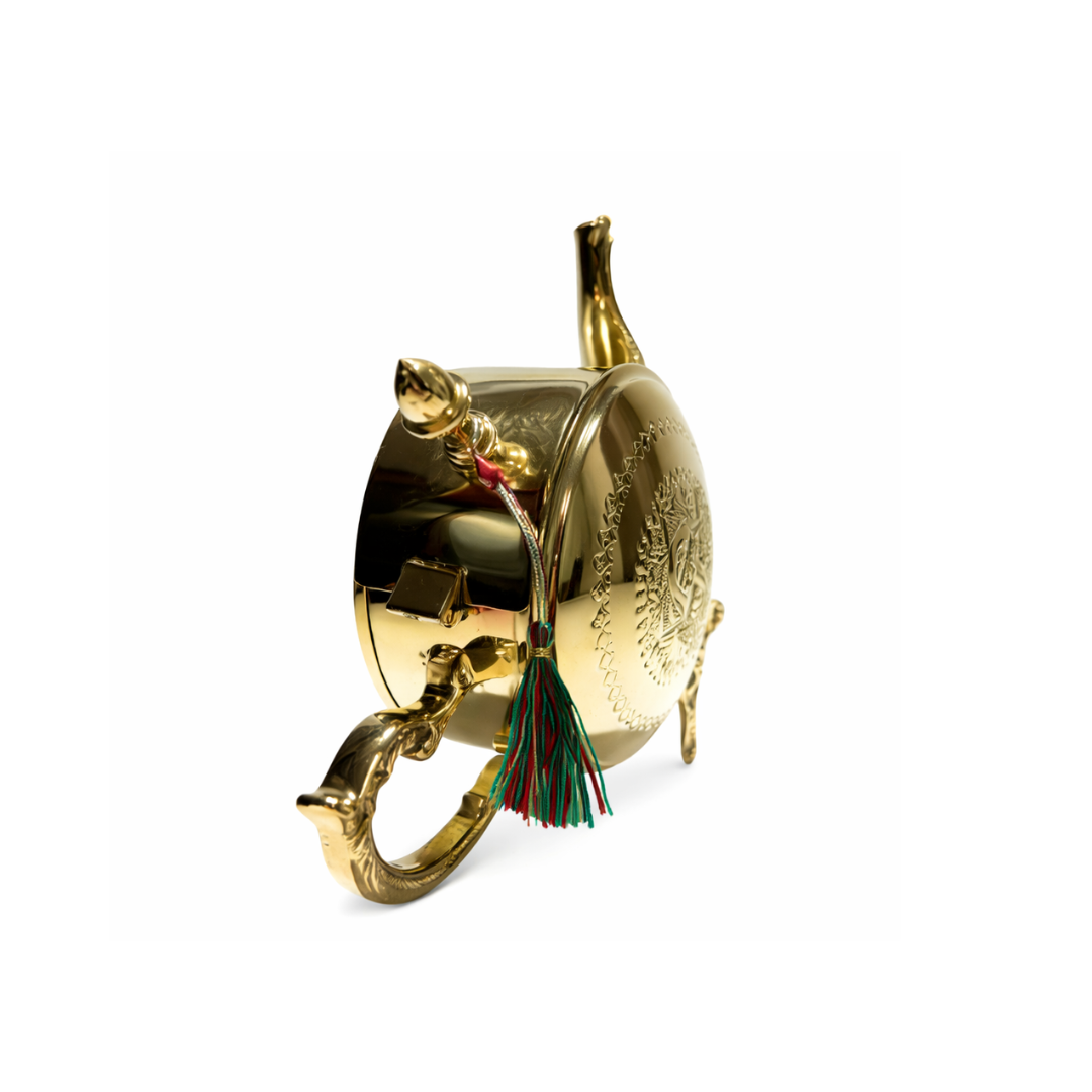Théière Marocaine Prestige – Finition Dorée Gravée